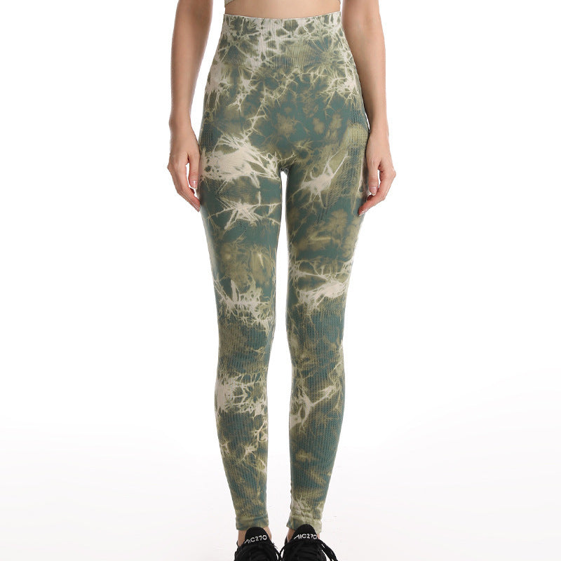 Tie-Dye Fitness Legging voor Dames – Naadloos & Shapend